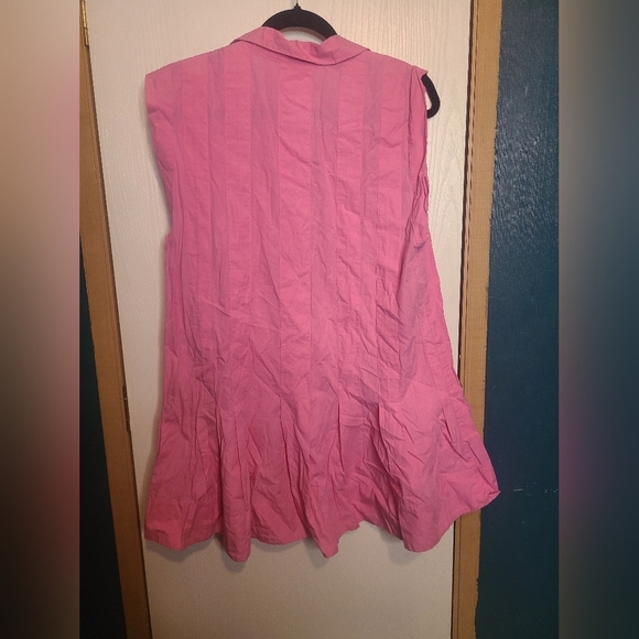 494 🦃🎄Free People Naomi Pleated Mini Dress. Pink - Picture 2 of 4